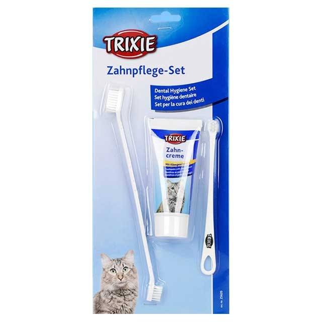 ست خمیر دندان و مسواک گربه تریکسی trixie