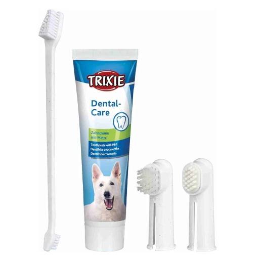 ست خمیر دندان و مسواک سگ تریکسی trixie