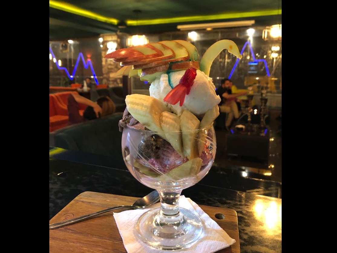 بستنی با میوه