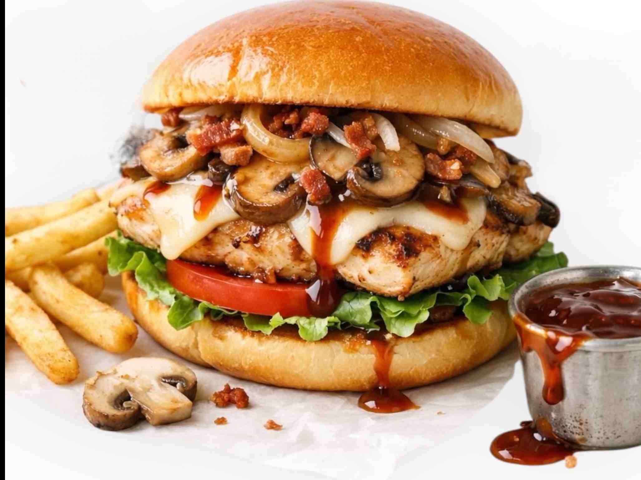 چیکن برگر مغزدار