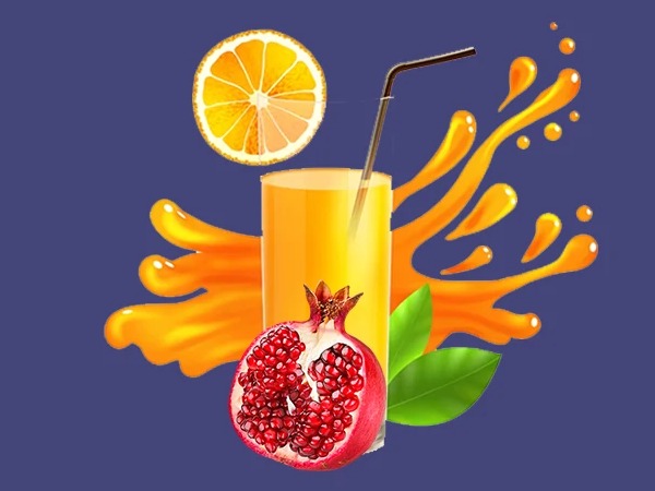 آب پرتقال انار