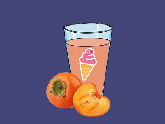 شیر خرمالو بستنی