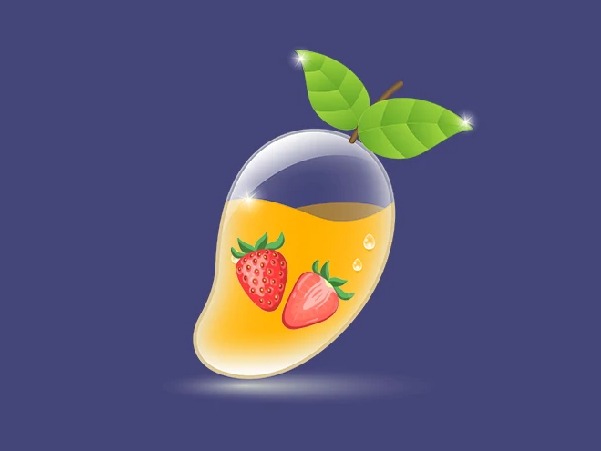 آب انبه توت فرنگی