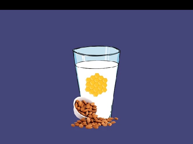 شیر بادام عسل