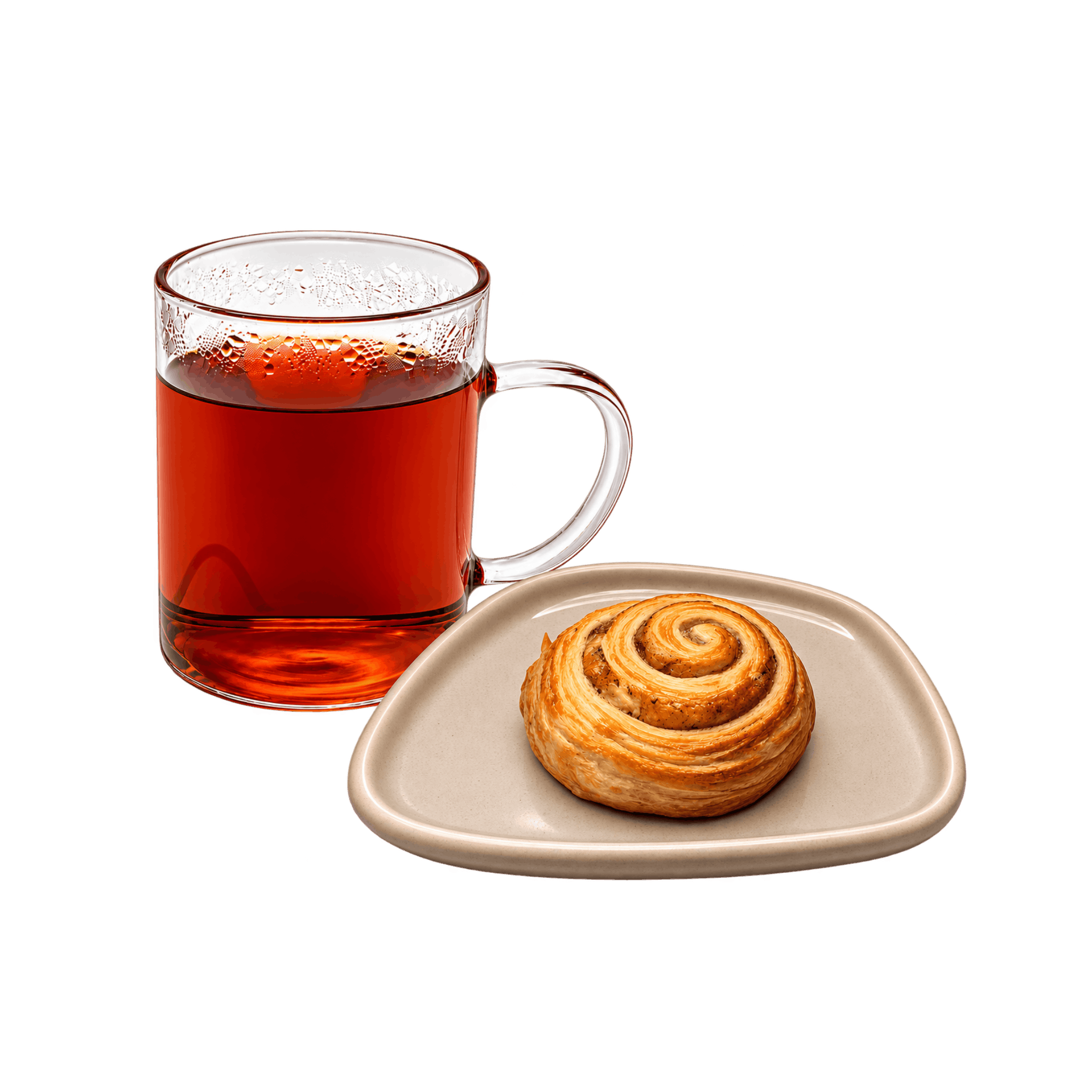 رول دارچین + چای