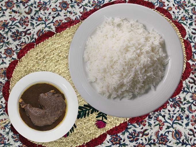 چلو مرغ فسنجان