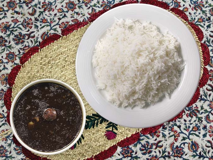 چلو قورمه سبزی