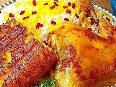 چلو مرغ سوخاری