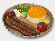 چلو کباب سه سیخ