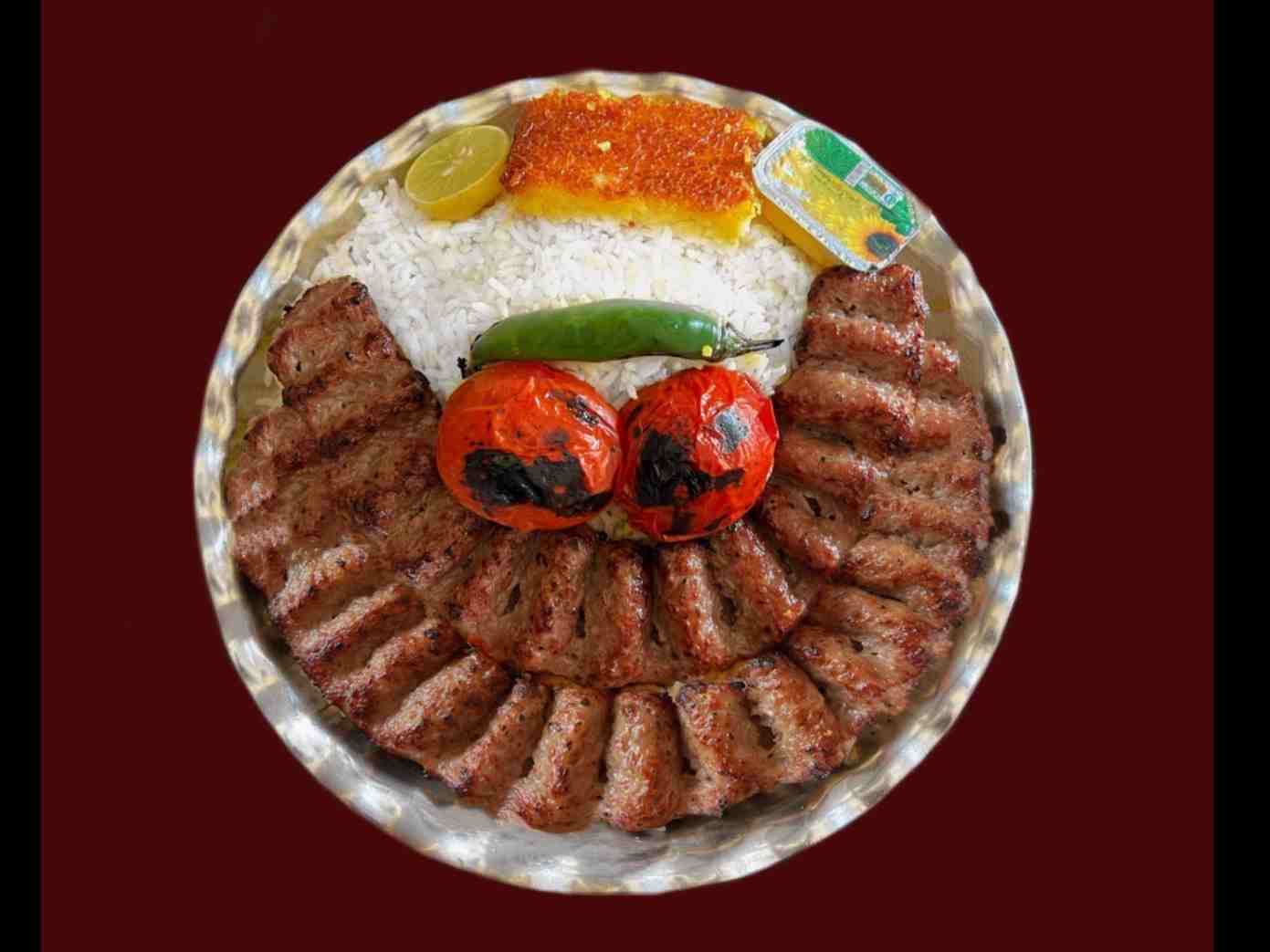 چلو کباب کوبیده دوسیخ