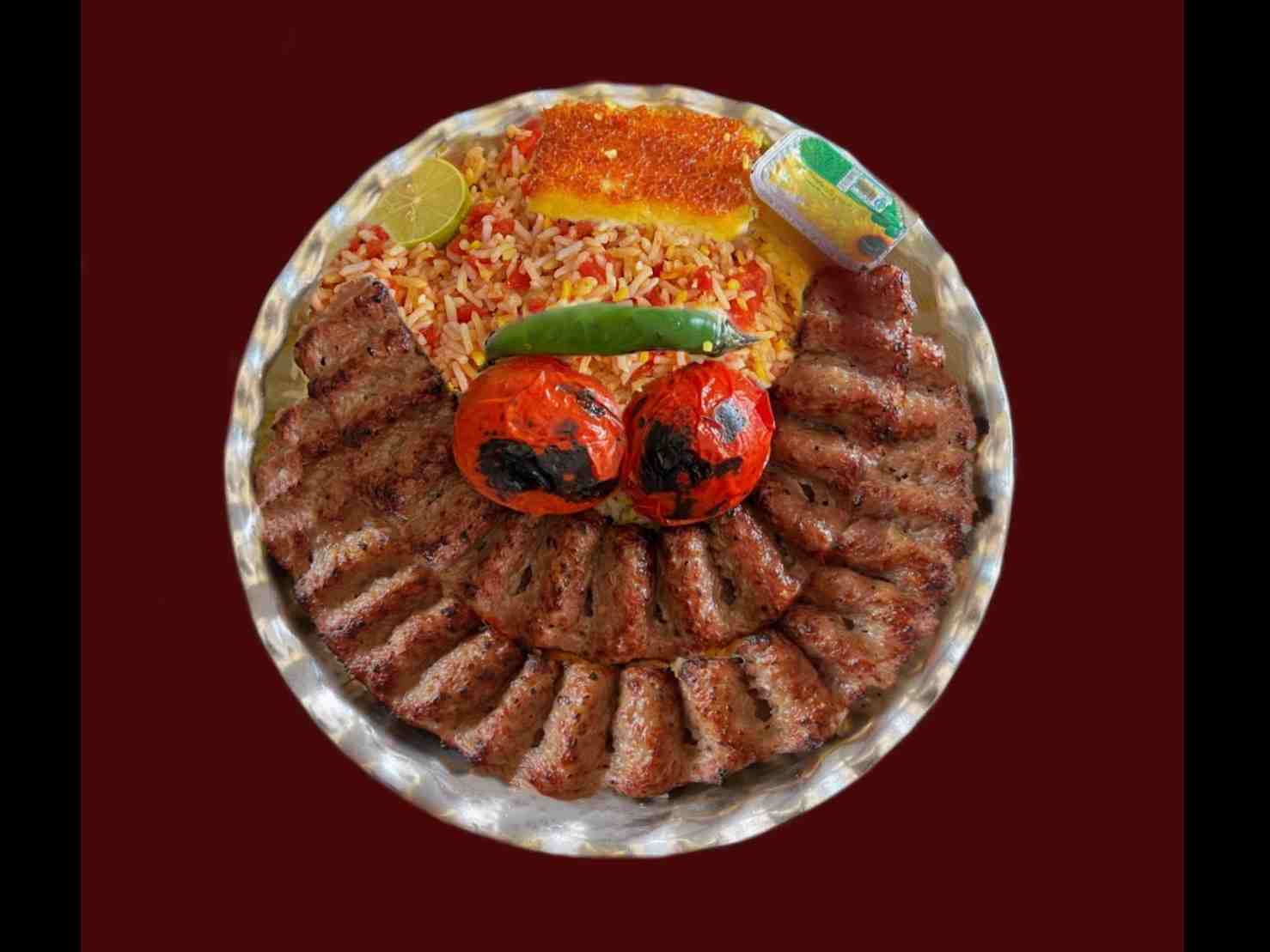 قاطی پلو کباب کوبیده 