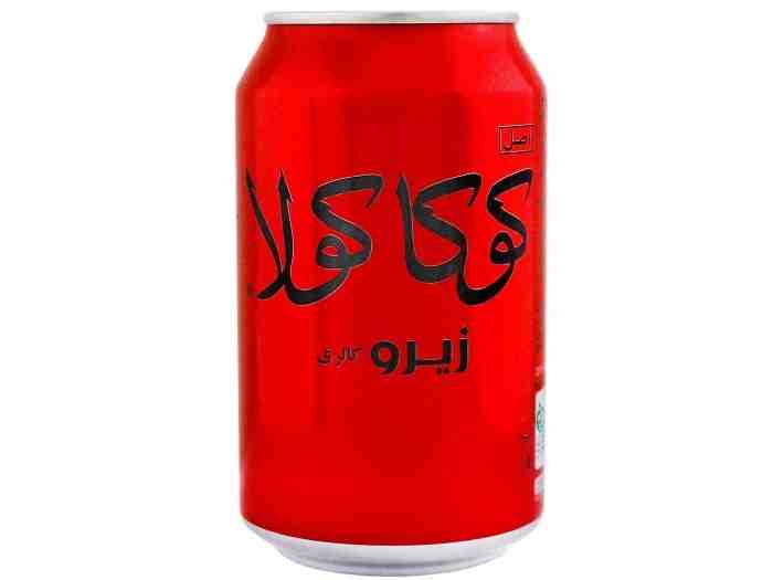 کوکا زیرو قوطی 330cc