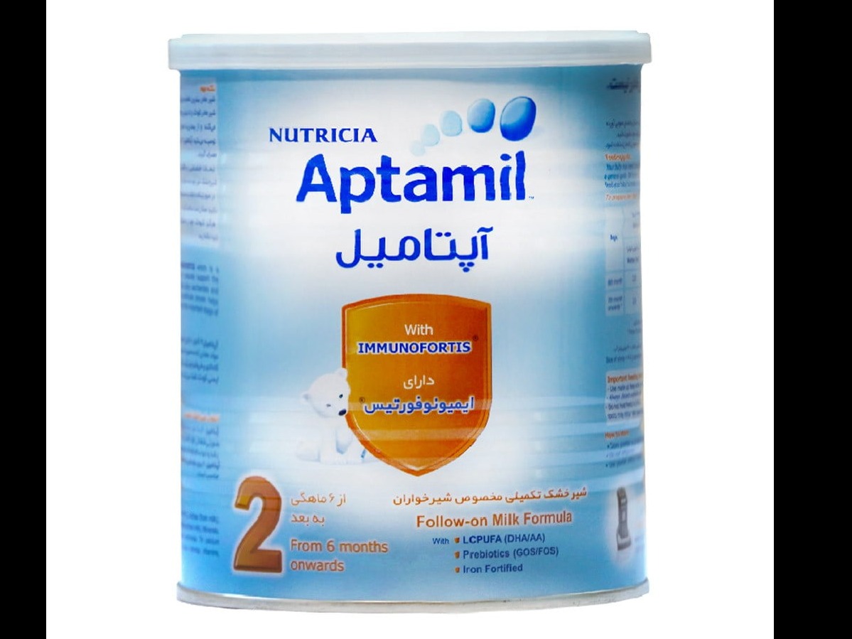 شیر خشک آپتامیل ۲ نوتریشیا مناسب شیرخوران ۶ تا ۱۲ ماه