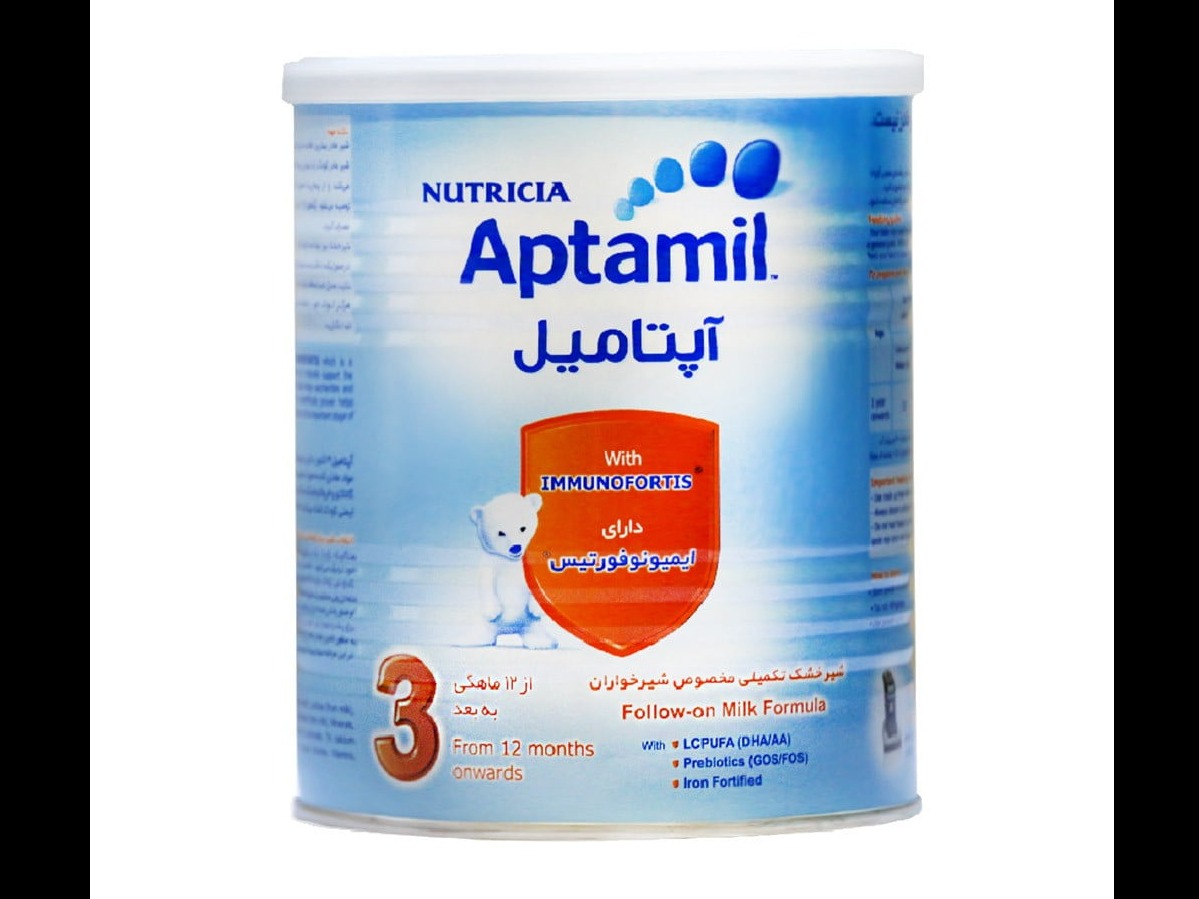 شیر خشک آپتامیل ۳ نوتریشیا از ۱۲ ماهگی به بعد ۴۰۰ گرم