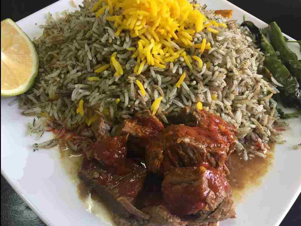 سبزی پلو با گوشت