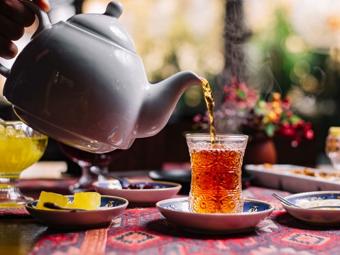 سرویس یک نفره ( چای / نبات / شیرینی /خرما /ترشی )