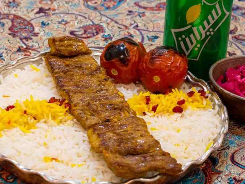 چلو کباب برگ گوسفندی