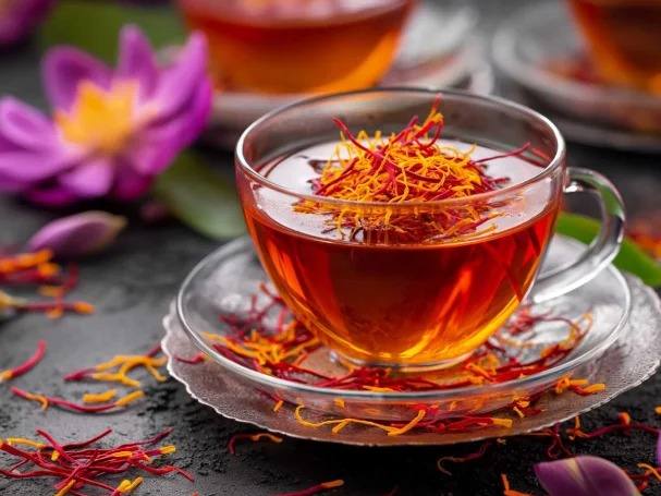 چای زعفرانی تک نفره