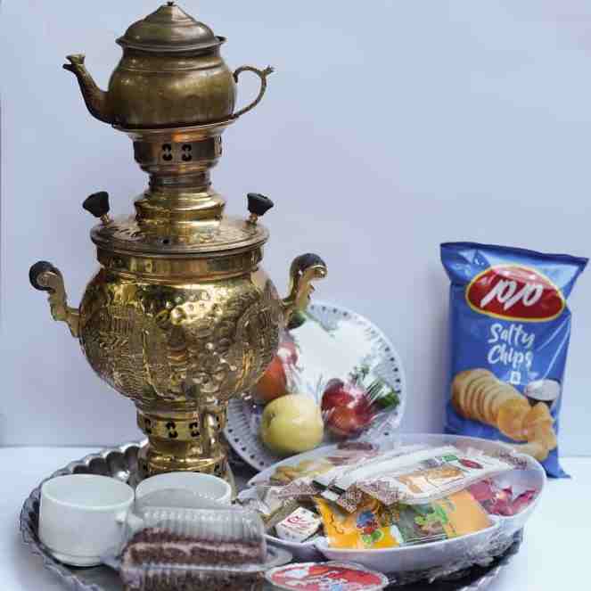 چای دو نفره (سماور ذغالی)