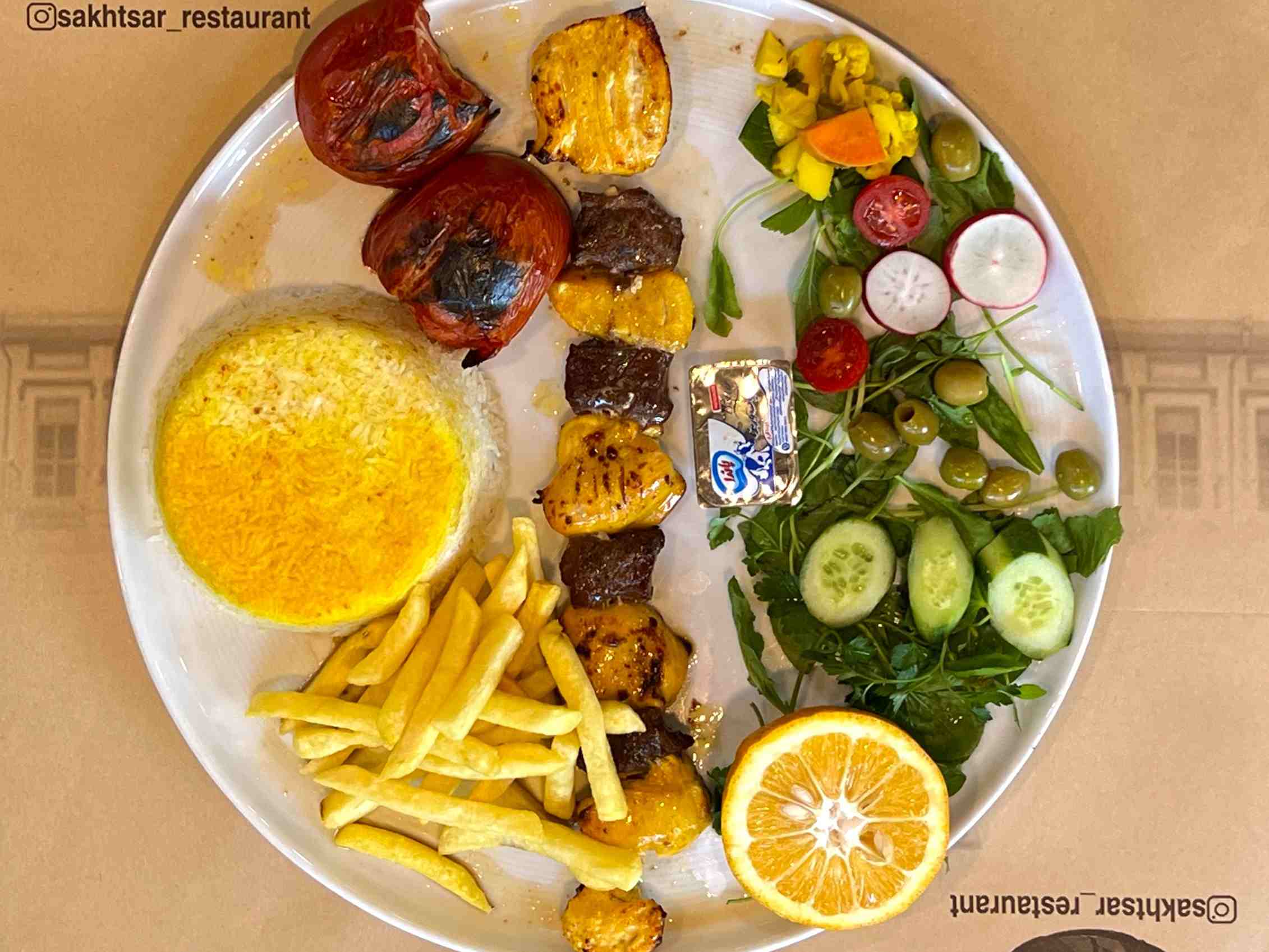 چلو کباب بختیاری