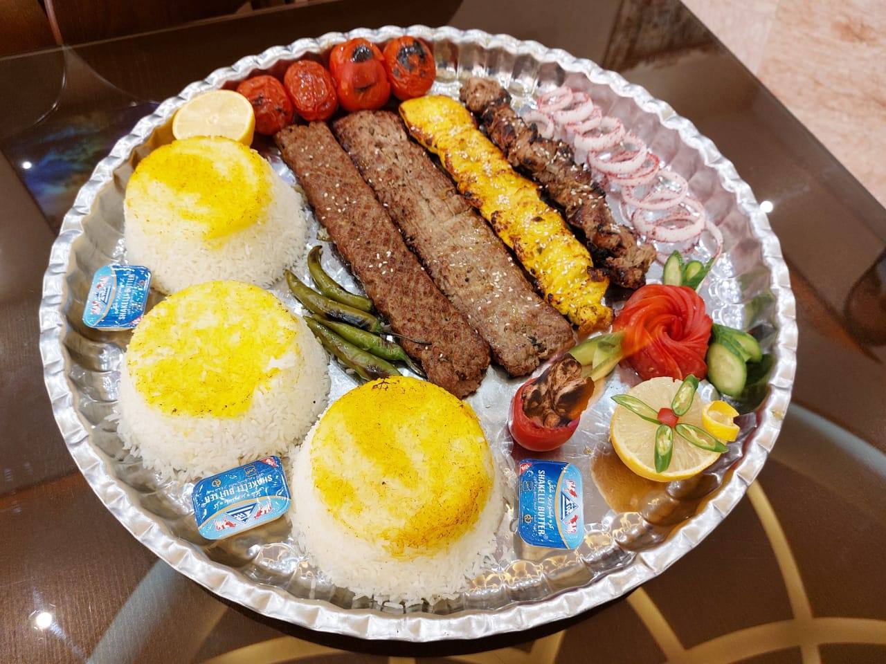 سینی کباب مخصوص سفره سبز
